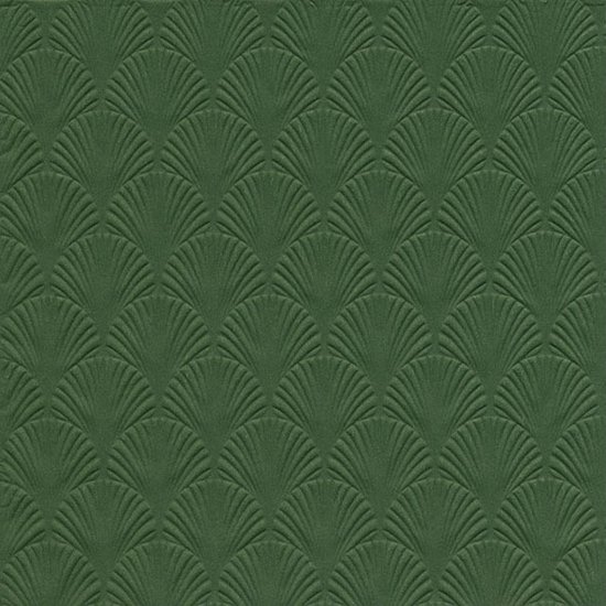 48x Luxe 3-laags servetten met patroon donker groen 33 x 33 cm