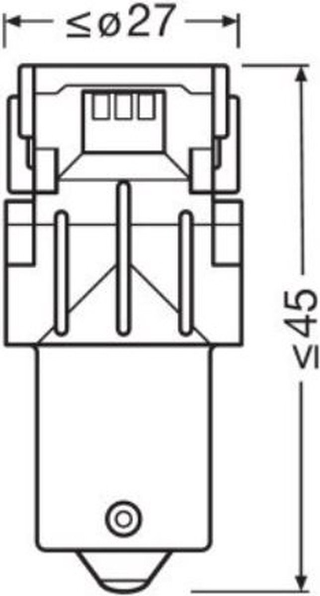 Osram P21W LED Retrofit Wit 12V BA15s 2 Stuks