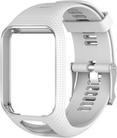 TomTom horlogebandje - Siliconen polsbandje geschikt voor TomTom Spark / Spark 3 - Runner 2 - Runner 3 - Golfer 2 - Adventurer - Wit
