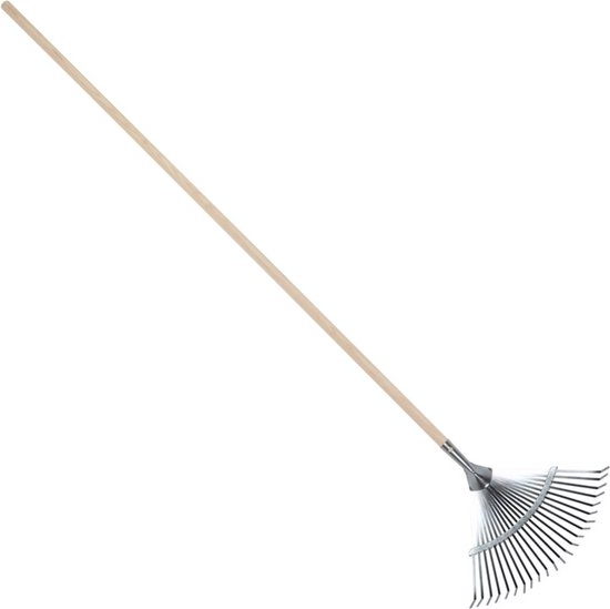 Talen Tools - Gazonhark - 22 tanden - Verzinkt - Plat - 150 cm steel van Talen Tools — afbeelding 3