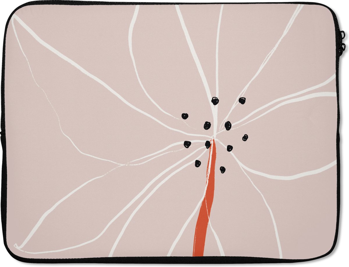 Laptophoes 17 inch - Bloem - Abstract - Pastel - Laptop sleeve