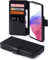 Samsung Galaxy A53 Hoesje - Luxe MobyDefend Wallet Bookcase - Zwart - GSM Hoesje - Telefoonhoesje Geschikt Voor Samsung Galaxy A53