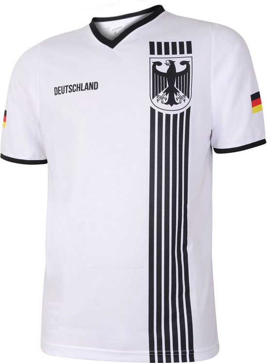 Duitsland Voetbalshirt Thuis - Strepen Zwart Wit - Voetbalshirts Kinderen - Jongens en Meisjes - Sportshirts - Volwassenen - Heren en Dames-140