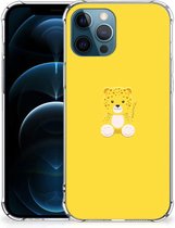 Coque TPU iPhone 12 | Pro smartphone 12 Pro avec bord transparent Bébé Leopard
