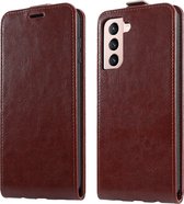 Shieldcase telefoonhoesje geschikt voor Samsung Galaxy S21 flip case - bruin leer