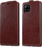 Shieldcase Samsung Galaxy A42 5G Flip case - bruin leer