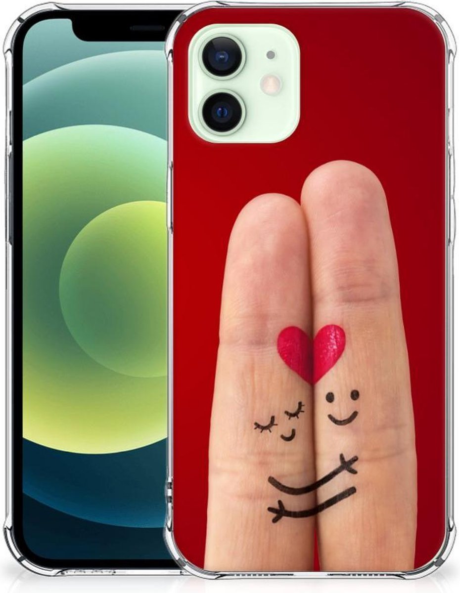 iPhone 12 Mini Anti Shock Bumper Case Liefde - Origineel Romantisch Cadeau