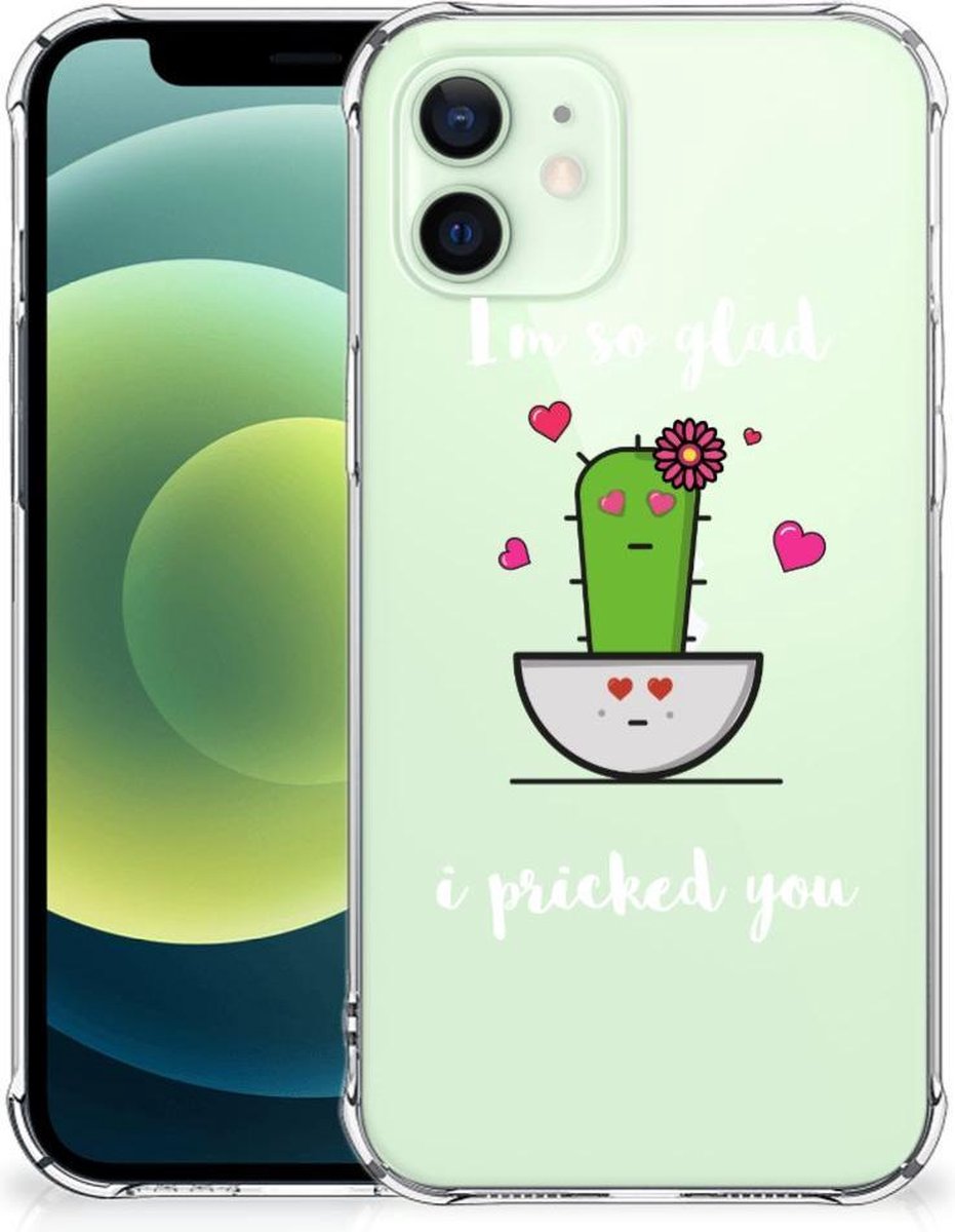 iPhone 12 Mini Stevig Bumper Hoesje Cactus Glad
