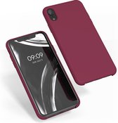 kwmobile telefoonhoesje voor Apple iPhone XR - Hoesje met siliconen coating - Smartphone case in rabarber rood
