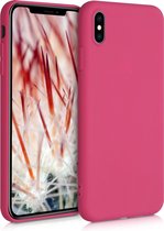 kwmobile telefoonhoesje voor Apple iPhone XS Max - Hoesje voor smartphone - Back cover in granaatappelrood