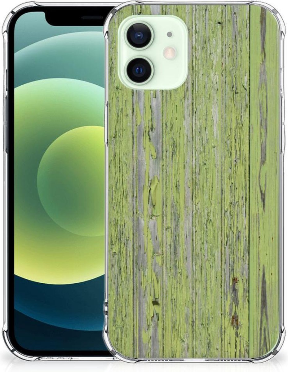 iPhone 12 Mini Stevig Telefoonhoesje Green Wood