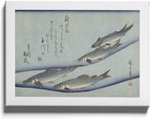 Walljar - Utagawa Kuniyoshi - Trout - Dieren poster