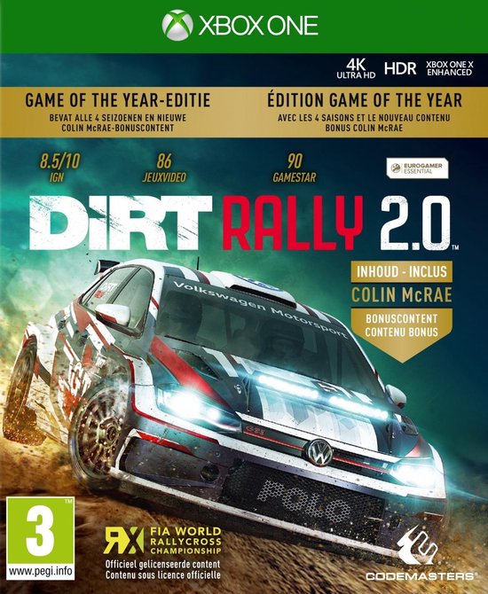 DiRT Rally 2.0 Game of the Year Edition (Colin McRae) - Xbox One | Jeux |  bol.com