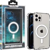 Atouchbo Armor Case iPhone 12 Mini hoesje transparant - Magnetisch opladen (geschikt voor iPhones)