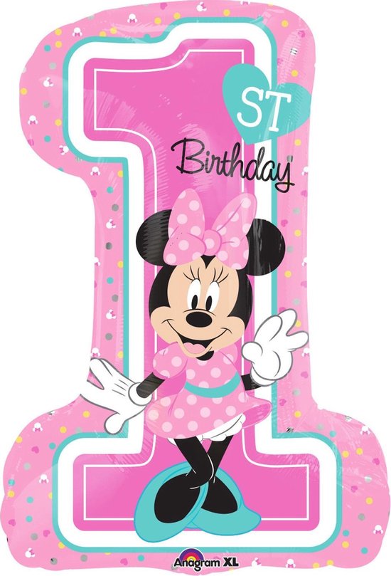 AMSCAN - Aluminium verjaardag ballon Minnie Mouse
