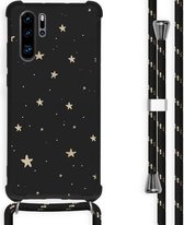 iMoshion Design hoesje met koord voor de Huawei P30 Pro - Sterren - Zwart / Goud