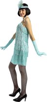 FUNIDELIA 1920s Flapper kostuum in blauw voor vrouwen - Maat: S