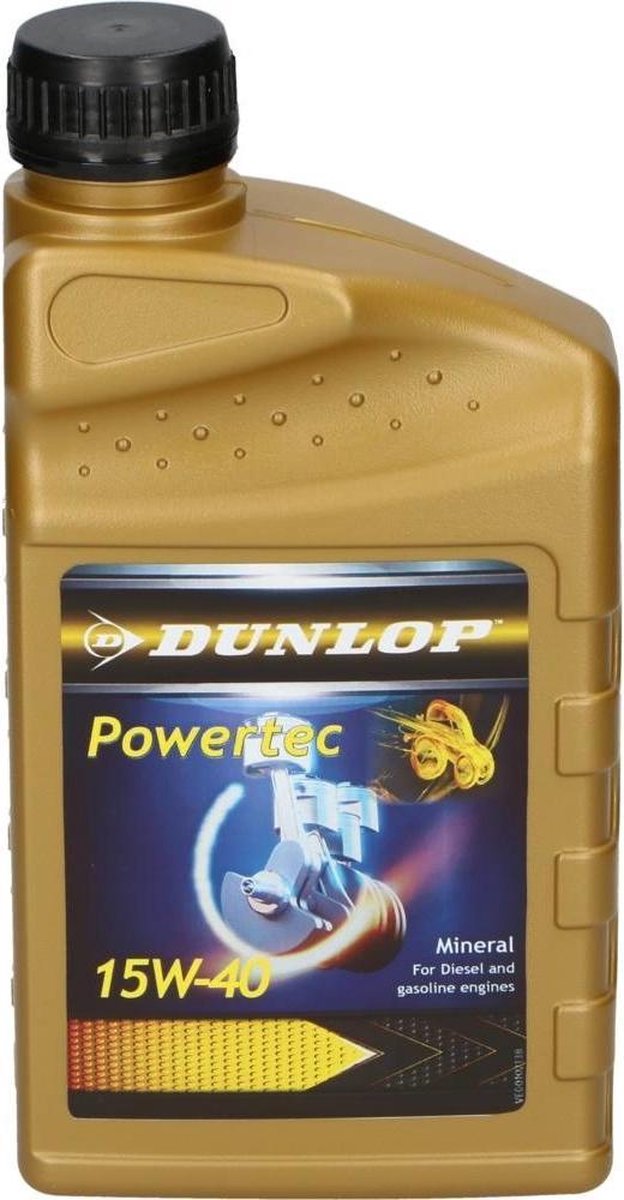 Dunlop - Motorolie Mineraal voor Diesel en Benzine auto 15W-40 - 1L