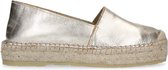 Sacha - Dames - Goudkleurige leren platform espadrilles - Maat 38