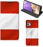 Hoesje Geschikt voor Samsung Galaxy A32 5G Telefoonhoesje met Naam Oostenrijkse Vlag