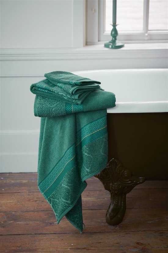 Pip Studio linge de bain Soft Zellige vert - serviette 70x140 cm
