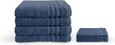 Byrklund badgoedset - 4x Handdoek + 4x Washand - 100% katoen - Blauw