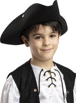 FUNIDELIA Zwarte piraten hoed voor meisjes en jongens Zeerover - Zwart