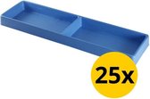 Datona® Vakverdeling lang met 2 compartimenten - 25 stuks - Blauw