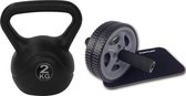 Tunturi - Fitness Set - Trainingswiel - Kettlebell 2 kg