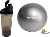 Tunturi - Fitness Set - Shakebeker - Gymball Zilver 90 cm