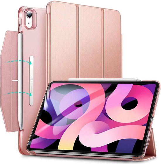 iPad Air (2020) hoes - 10.9 Inch - Yippee Tri-fold - Slim Fit Smart Stand Case - Roze