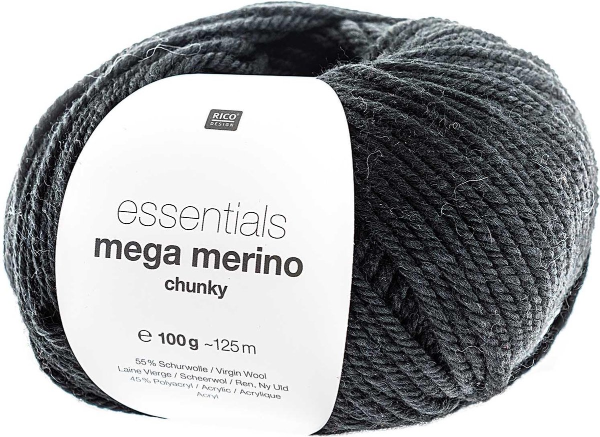 Rico design Essentials Mega Merino Chunky 016 Zwart