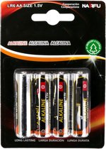 Batterij - Aigi Baty - AA/LR06 - 1.5V - Alkaline Batterijen - 4 Stuks - BES LED