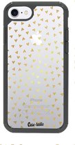 Casetastic Hardcover Apple iPhone 7/8/SE (2020) - Golden Hearts Transparant