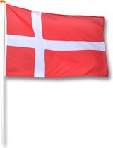 Vlag Denemarken 150x225 cm.