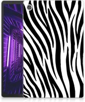 Hoesje Lenovo Tab M10 Plus Mapje Zebra met transparant zijkanten