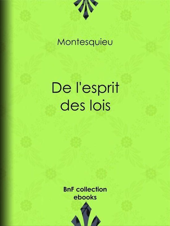 De l'esprit des lois
