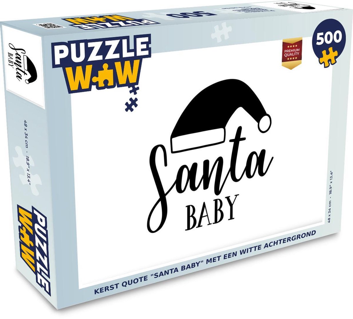 Afbeelding van product Puzzel 500 stukjes Kerst Quotes - Kerst quote Santa Baby met een witte achtergrond puzzel 500 stukjes - PuzzleWow heeft +100000 puzzels