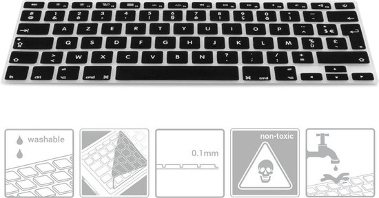 portemonnee hoofd Masaccio AZERTY - Siliconen toetsenbord beschermer AZERTY (Frankrijk, België) voor  Apple... | bol.com