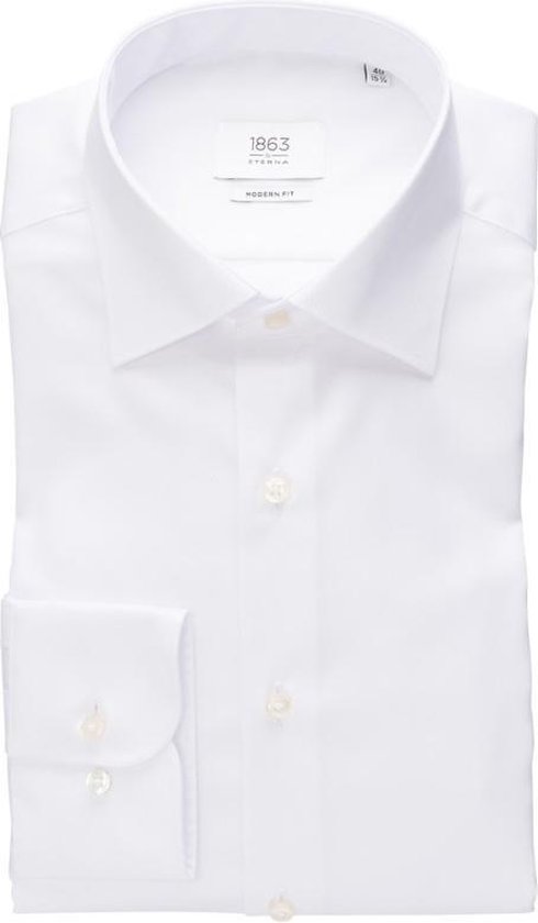 ETERNA 1863 Modern Fit overhemd - wit twill (premium) - Strijkvrij - Boordmaat: