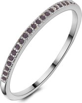Twice As Nice Ring in zilver, eternity, amethyst gekleurde zirkonia  50