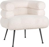 By Kohler Fauteuil wit met zwarte poten schaap stof (r-000SP40068)