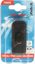 Scanpart Snoerschakelaar Zwart 1p 2amp