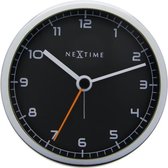 NeXtime NE-5194ZW Wekker 9 X 9 X 7.5 Cm, Metaal, Zwart, 'Company Alarm'