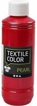 Textielverf - Rood - Parelmoer - Creativ Company - 250 ml