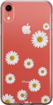 iPhone XR transparant hoesje - Daisies | Apple iPhone XR case | TPU backcover transparant