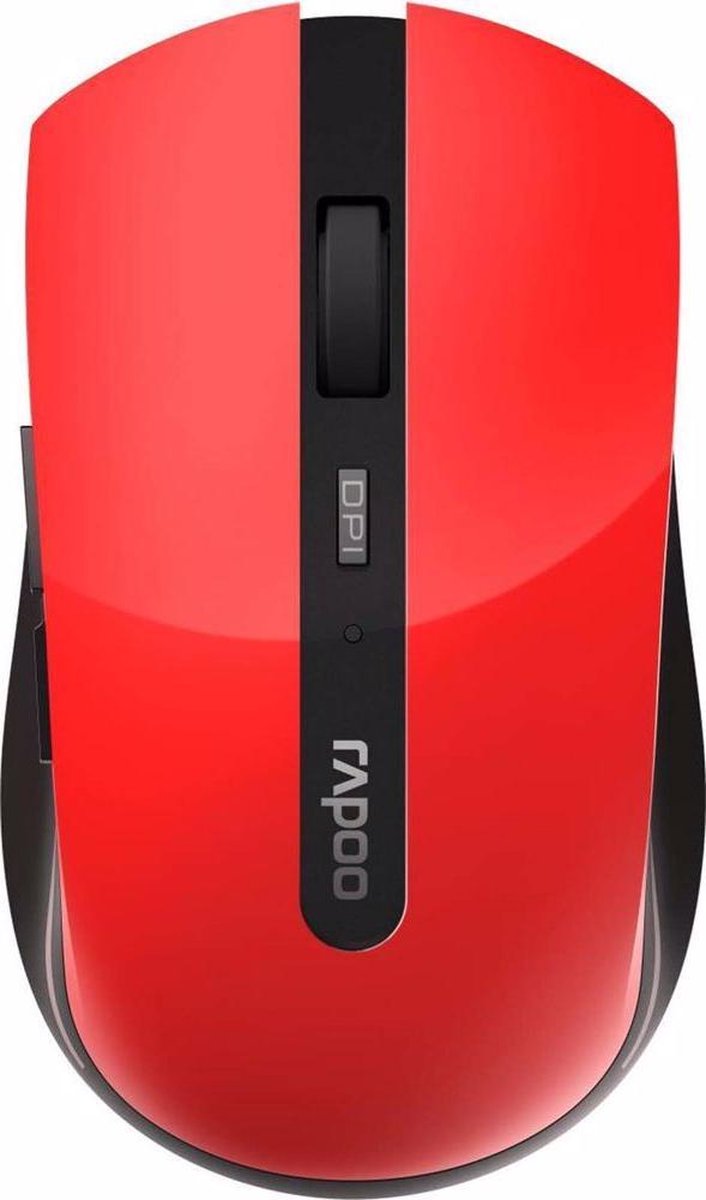 Rapoo  7200M -  Computermuis - Draadloos  - Rood