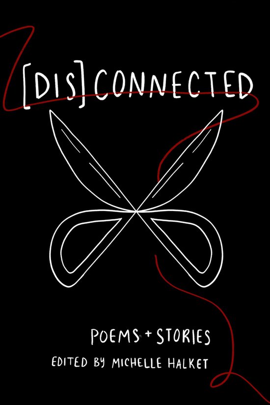 Couverture de livre intitulée [DIS]CONNECTED, avec des ciseaux et un fil rouge.