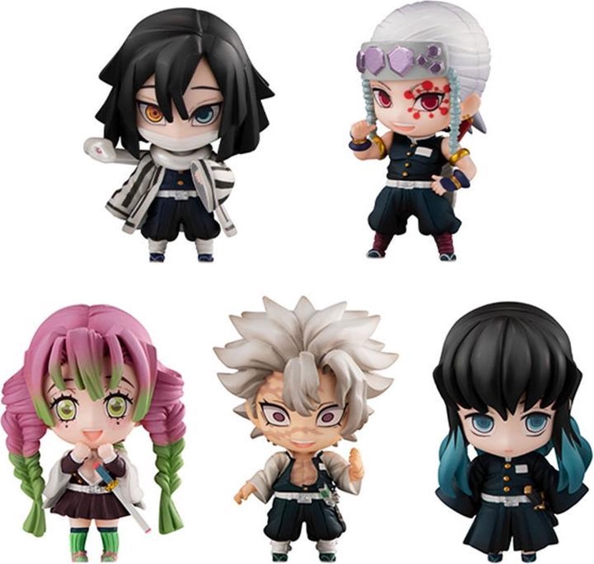 Demon Slayer - Tanjiro & The Hashira Pack Of 5 Mini Figs Ver.b- 5cm