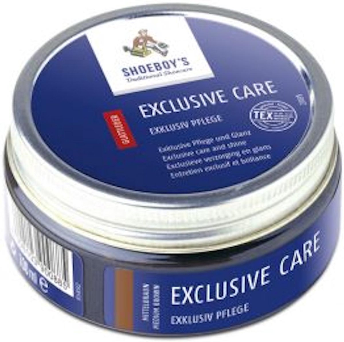 Shoeboy'S Exclusive 100ml - schoenpoets schoencreme - Zwart - Hoogstaande schoenverzorging voor hoogwaardige en gevoelige soorten glad – en cordovanleer.